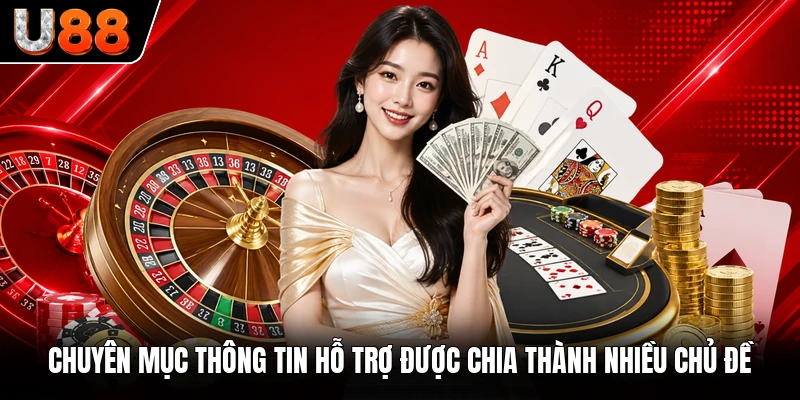 Chuyên mục thông tin hỗ trợ được chia thành nhiều chủ đề Chuyên mục thông tin hỗ trợ được chia thành nhiều chủ đề