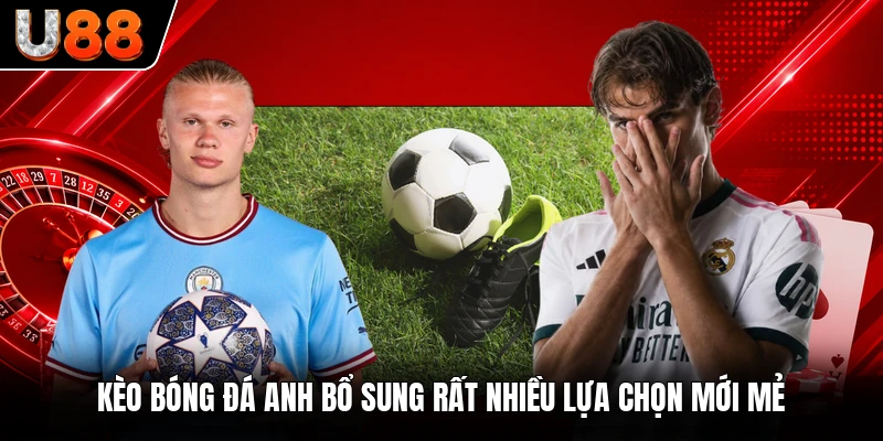 Kèo bóng đá anh bổ sung rất nhiều lựa chọn mới mẻ Kèo bóng đá anh bổ sung rất nhiều lựa chọn mới mẻ